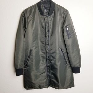 FOREVER 21 | Long Bomber Jacket